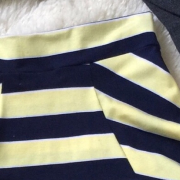 Shawn Yellow and Blue Striped Mini Skirt Small New - Picture 5 of 9